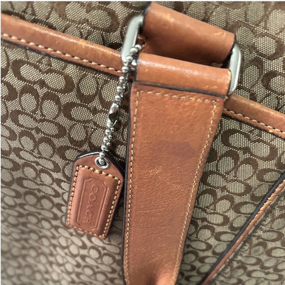 COACH Signature Briefcase Messenger Bag Cross Body UNISEX - Picture 6 of 16